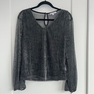 San Francisco Elegant Sheer Metallic Blouse with Black Tank Top incorporated